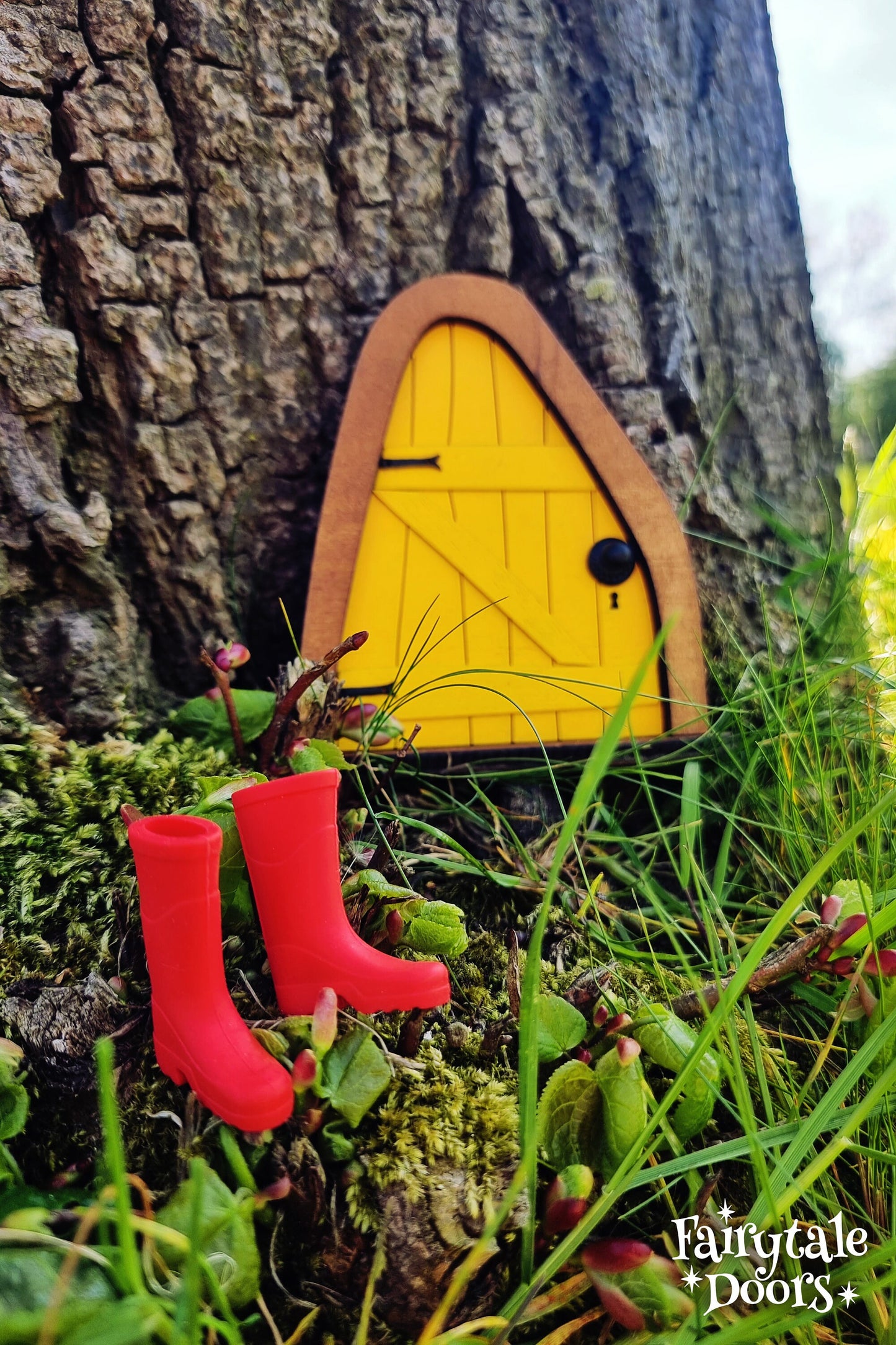 Red fairy rain boots