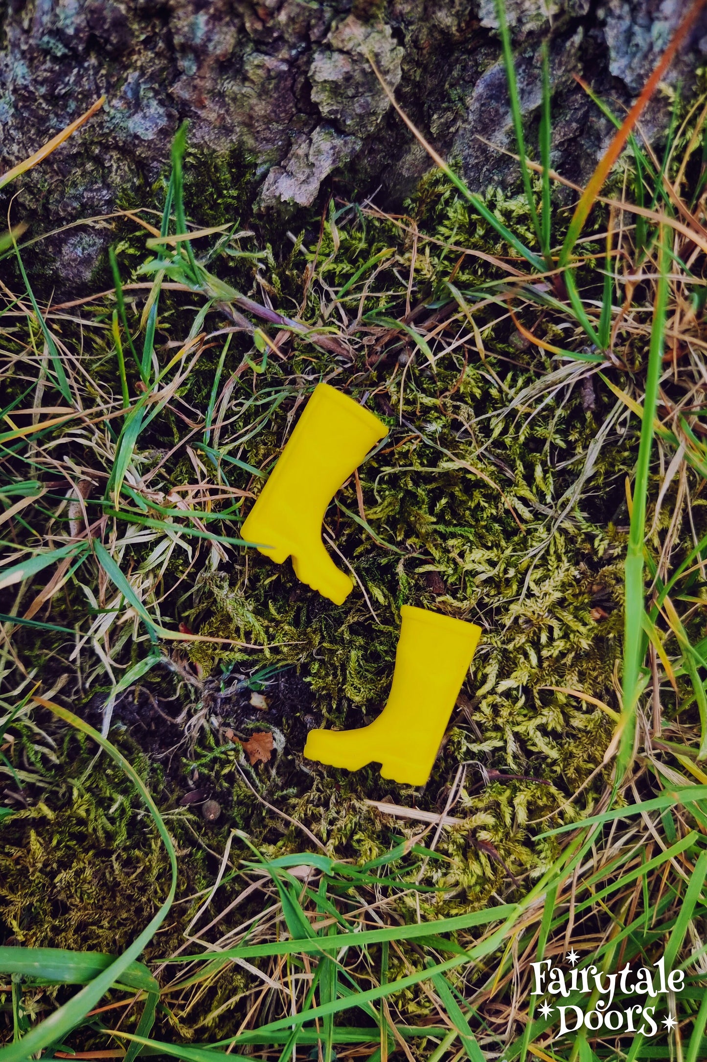 Yellow fairy rain boots