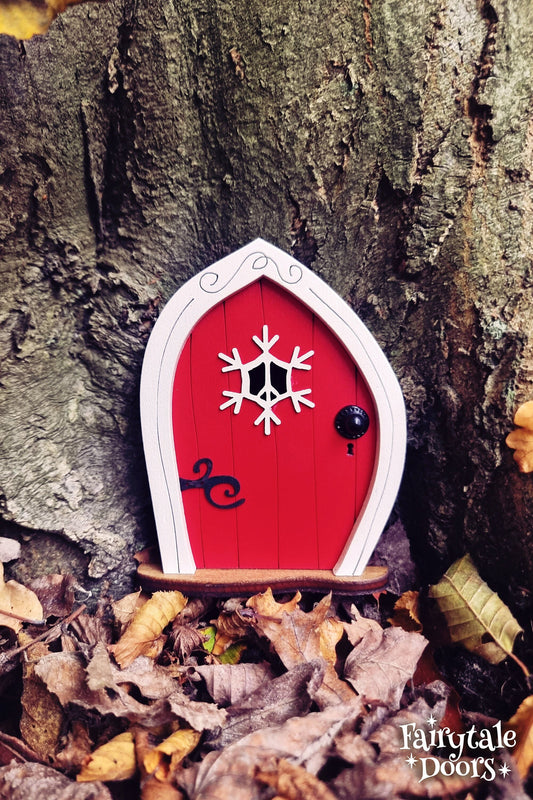 Red Christmas Elf Door