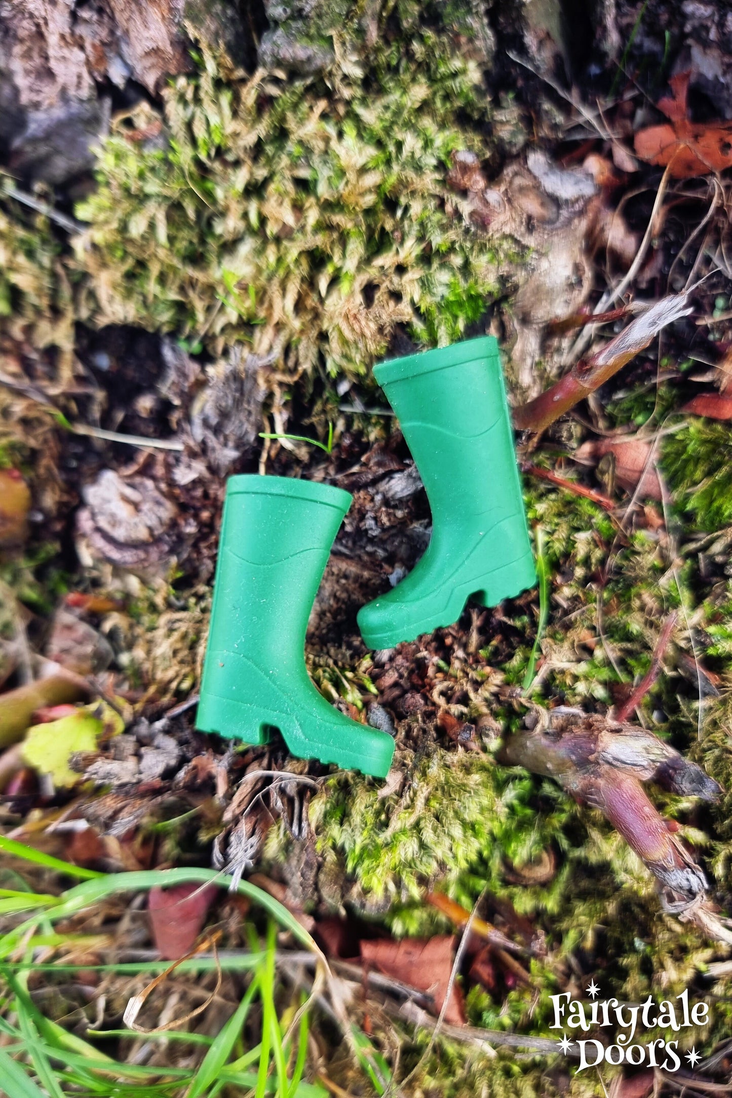 Green fairy rain boots