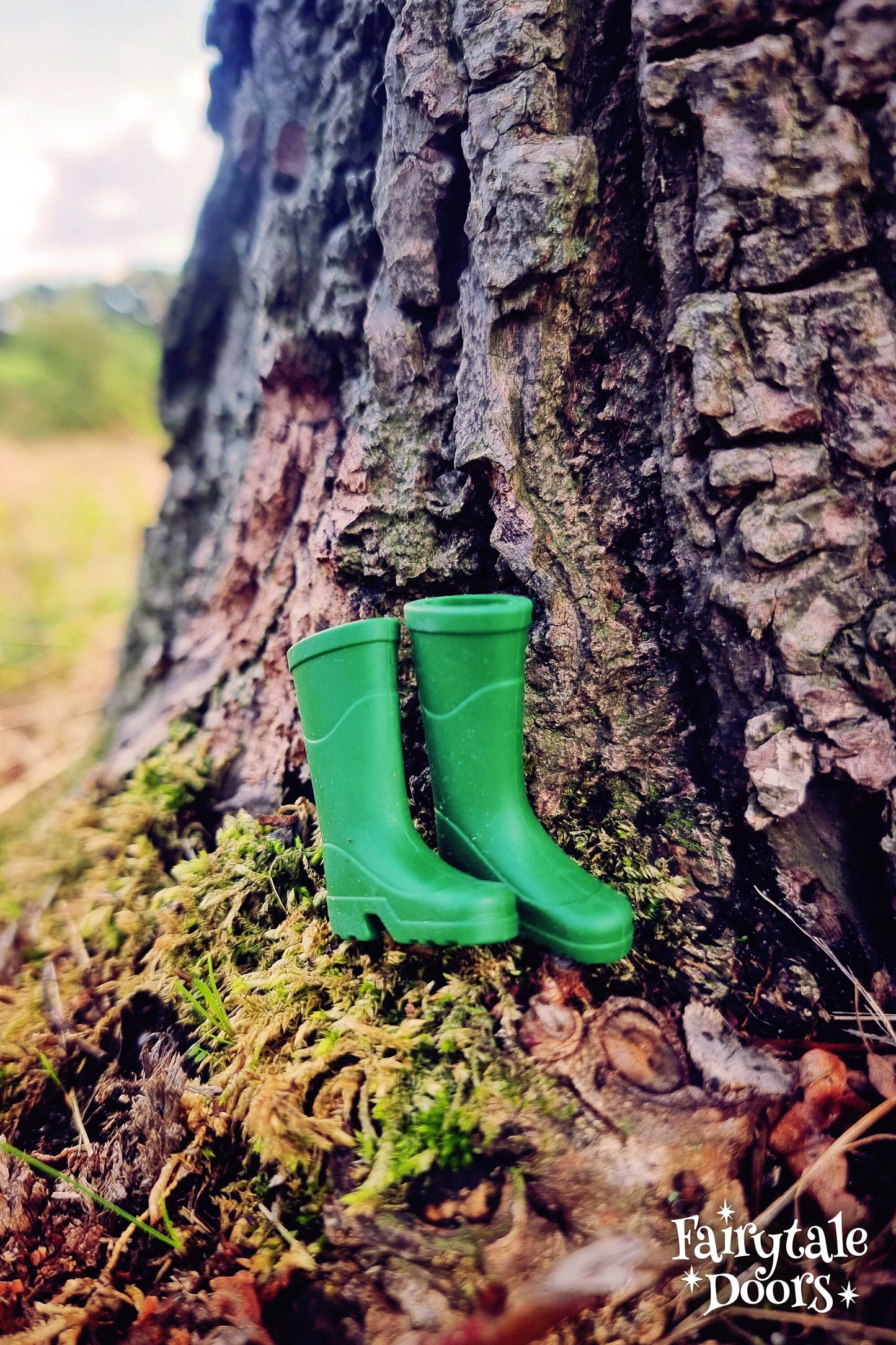 Green fairy rain boots