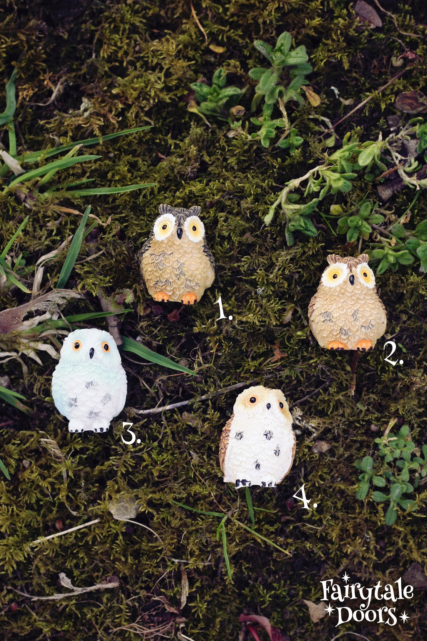 Fairy garden owls