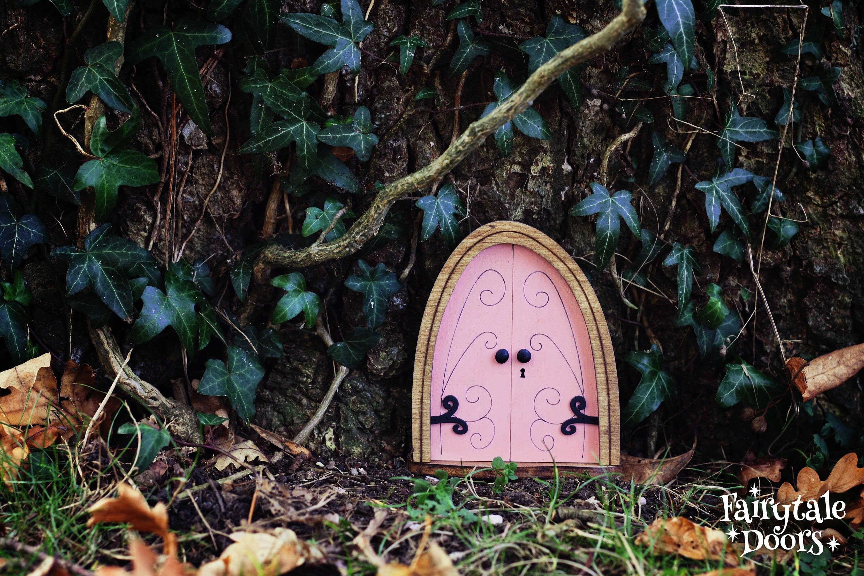 Pink Fairy Door, Gnome Door, Fairytale Doors, sale Fairy Door For Tree, Fairy Door Wooden