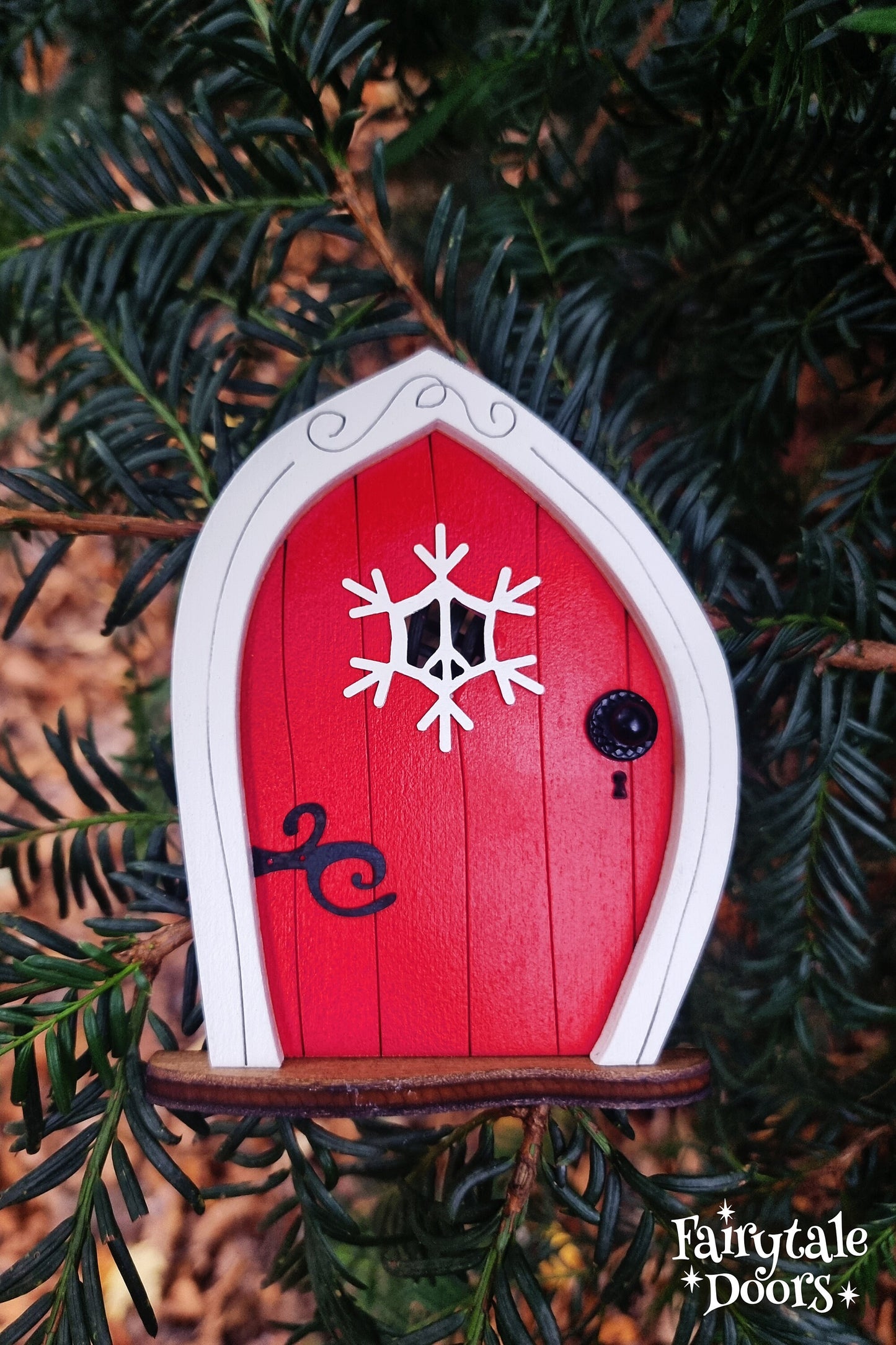 Red Christmas Elf Door
