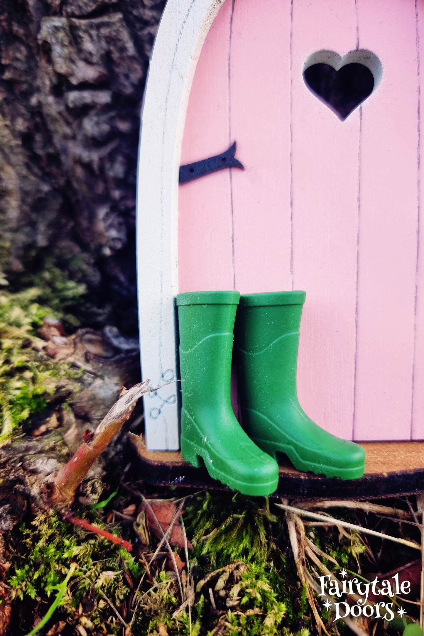 Green fairy rain boots