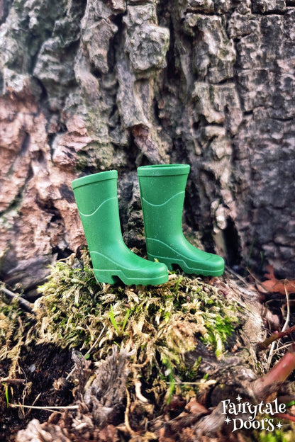 Green fairy rain boots
